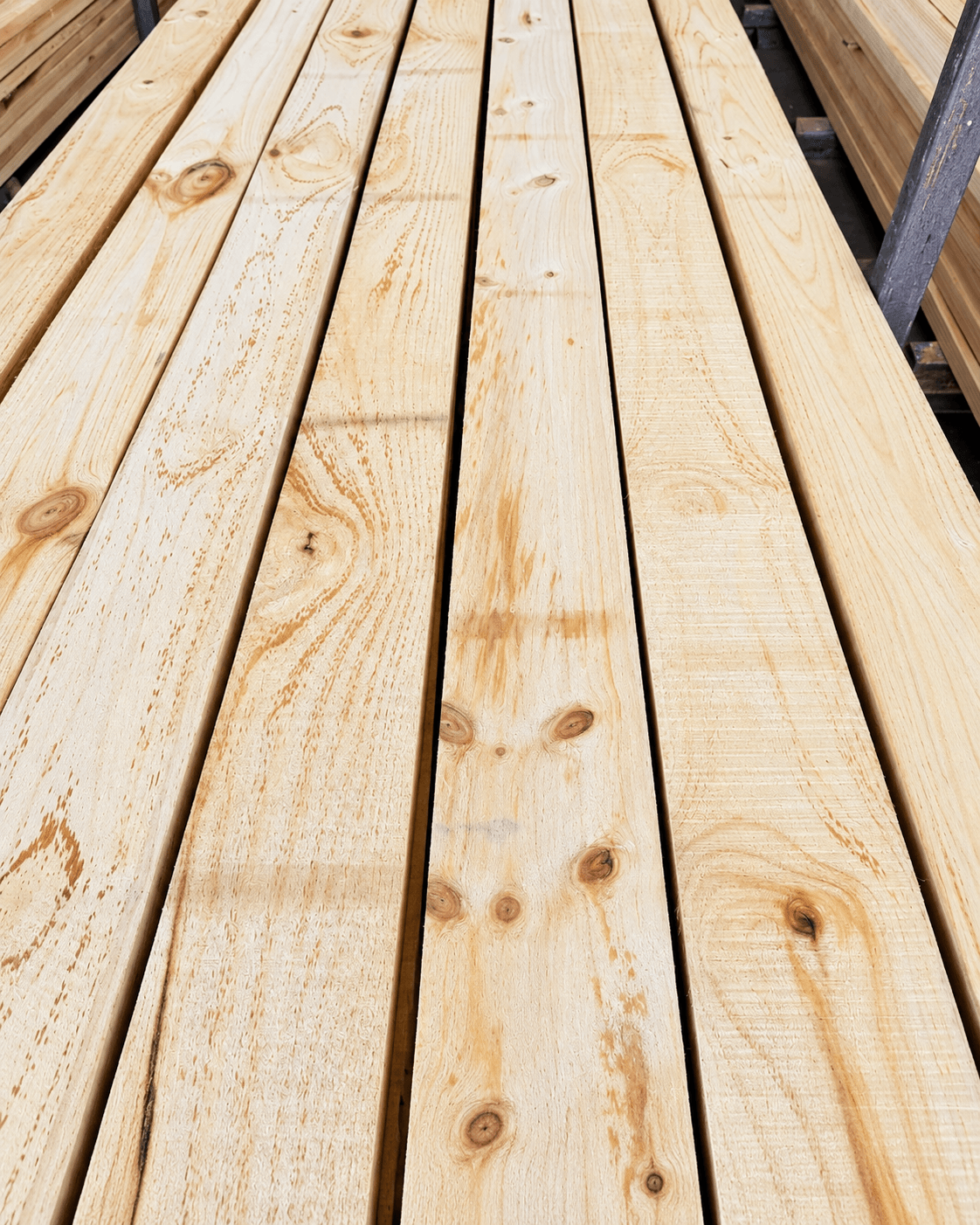 Stacked New Zealand timber products